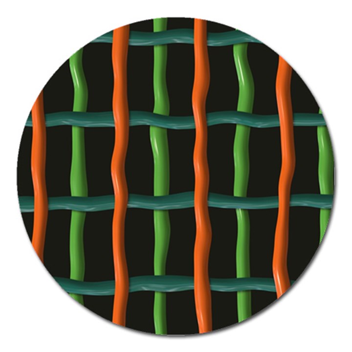 Orange green wires Magnet 5  (Round)