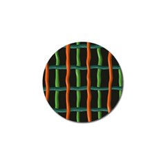 Orange Green Wires Golf Ball Marker