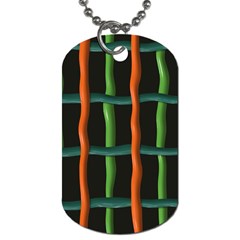 Orange Green Wires Dog Tag (two Sides)