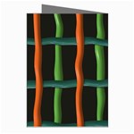 Orange green wires Greeting Cards (Pkg of 8) Right