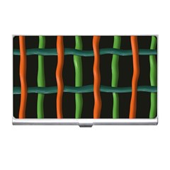 Orange Green Wires Business Card Holder