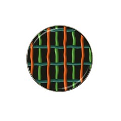 Orange Green Wires Hat Clip Ball Marker (10 Pack)