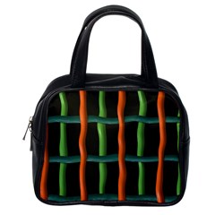 Orange Green Wires Classic Handbag (one Side) by LalyLauraFLM