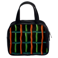 Orange Green Wires Classic Handbag (two Sides)