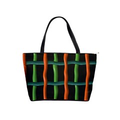 Orange Green Wires Classic Shoulder Handbag