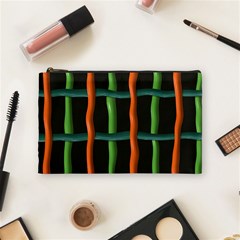 Orange Green Wires Cosmetic Bag (medium)