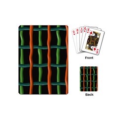 Orange Green Wires Playing Cards (mini)