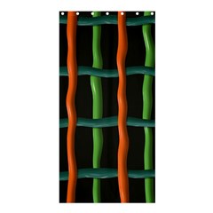 Orange Green Wires	shower Curtain 36  X 72 