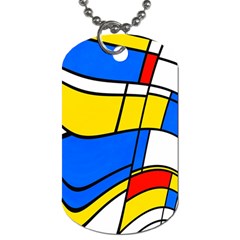 Colorful Distorted Shapes Dog Tag (two Sides)