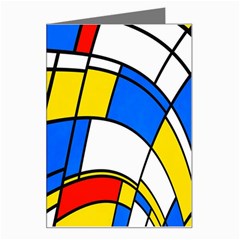 Colorful Distorted Shapes Greeting Card