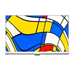 Colorful Distorted Shapes Business Card Holder