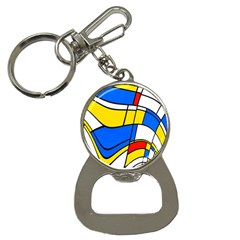 Colorful Distorted Shapes Bottle Opener Key Chain