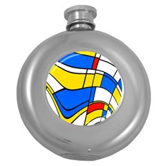 Colorful Distorted Shapes Hip Flask (5 Oz)