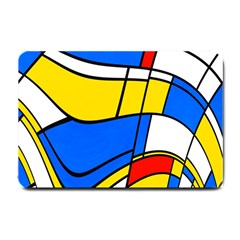 Colorful Distorted Shapes Small Doormat