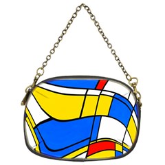 Colorful Distorted Shapes Chain Purse (two Sides) by LalyLauraFLM