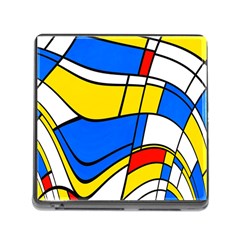 Colorful Distorted Shapes Memory Card Reader (square)