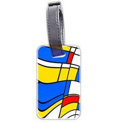 Colorful Distorted Shapes Luggage Tag (two Sides)