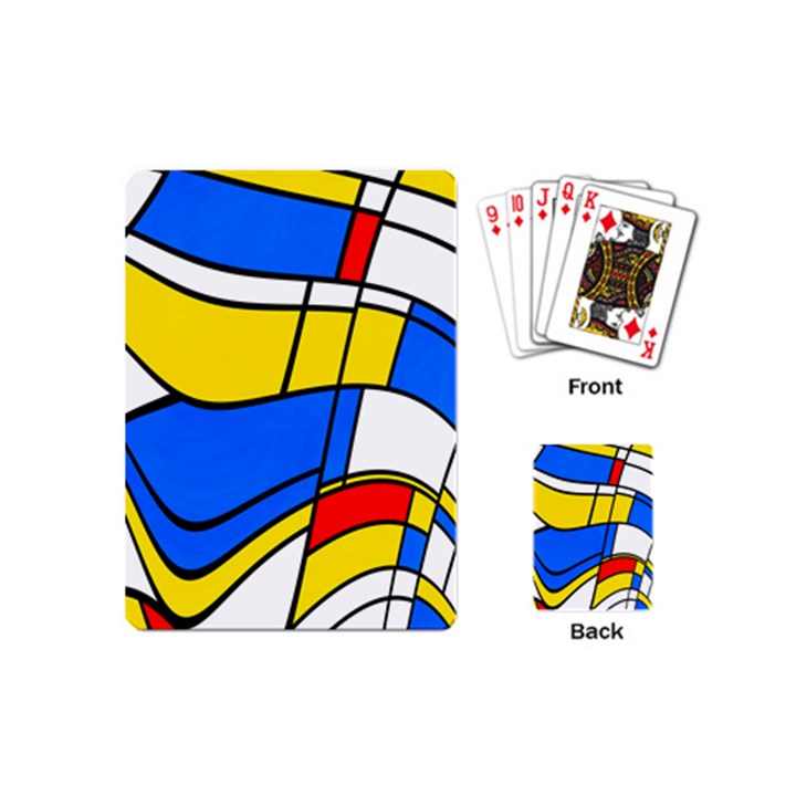 Colorful distorted shapes Playing Cards (Mini)