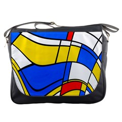 Colorful Distorted Shapes Messenger Bag