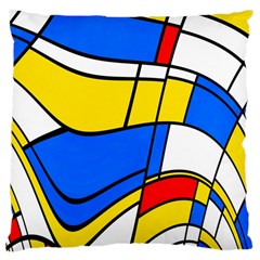 Colorful Distorted Shapes Large Cushion Case (two Sides)