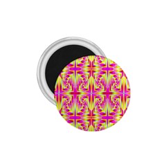 Pink And Yellow Rave Pattern 1 75  Button Magnet