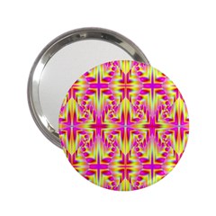 Pink And Yellow Rave Pattern Handbag Mirror (2 25 )