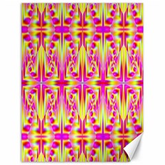 Pink And Yellow Rave Pattern Canvas 18  X 24  (unframed)