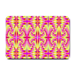 Pink And Yellow Rave Pattern Small Door Mat