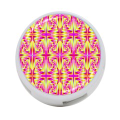 Pink And Yellow Rave Pattern 4-port Usb Hub (two Sides)