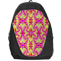 Pink And Yellow Rave Pattern Backpack Bag by KirstenStar