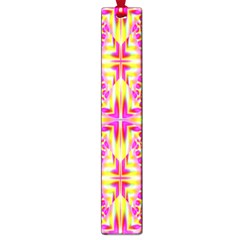 Pink And Yellow Rave Pattern Large Bookmark