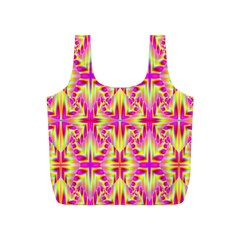 Pink And Yellow Rave Pattern Reusable Bag (s)