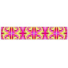 Pink And Yellow Rave Pattern Flano Scarf (large)