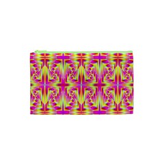 Pink And Yellow Rave Pattern Cosmetic Bag (xs)