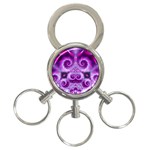 Purple Ecstasy Fractal 3-Ring Key Chain Front