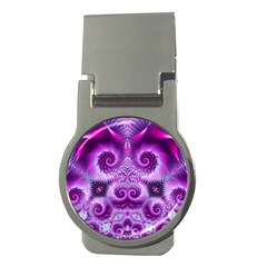 Purple Ecstasy Fractal Money Clip (round)