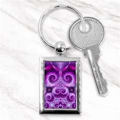 Purple Ecstasy Fractal Key Chain (rectangle)