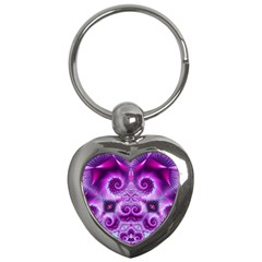 Purple Ecstasy Fractal Key Chain (heart)