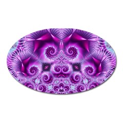 Purple Ecstasy Fractal Magnet (oval) by KirstenStar