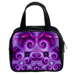 Purple Ecstasy Fractal Classic Handbag (two Sides)