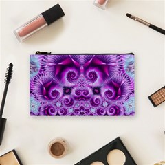 Purple Ecstasy Fractal Cosmetic Bag (small)