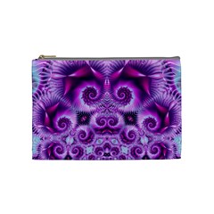 Purple Ecstasy Fractal Cosmetic Bag (medium) by KirstenStar