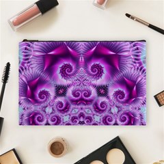 Purple Ecstasy Fractal Cosmetic Bag (large) by KirstenStar