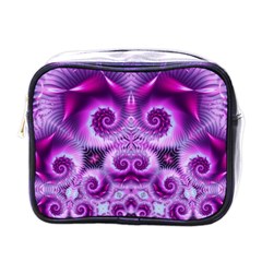 Purple Ecstasy Fractal Mini Toiletries Bag (one Side) by KirstenStar