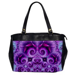 Purple Ecstasy Fractal Oversize Office Handbag