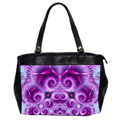 Purple Ecstasy Fractal Oversize Office Handbag (2 Sides) by KirstenStar