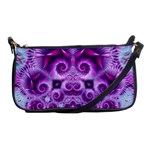 Purple Ecstasy Fractal Shoulder Clutch Bag Front