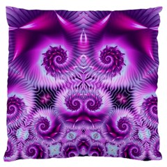 Purple Ecstasy Fractal Large Cushion Case (one Side)