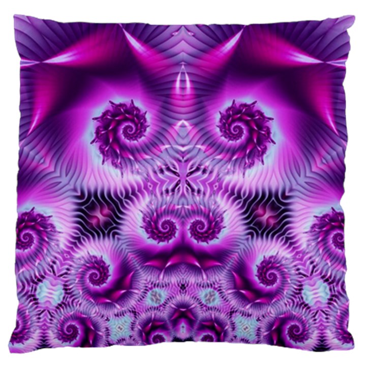 Purple Ecstasy Fractal Large Cushion Case (One Side)