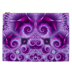 Purple Ecstasy Fractal Cosmetic Bag (xxl)